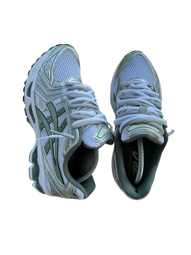 ASICS GEL KAYANO GREEN/SILVER DOUBLE LACED