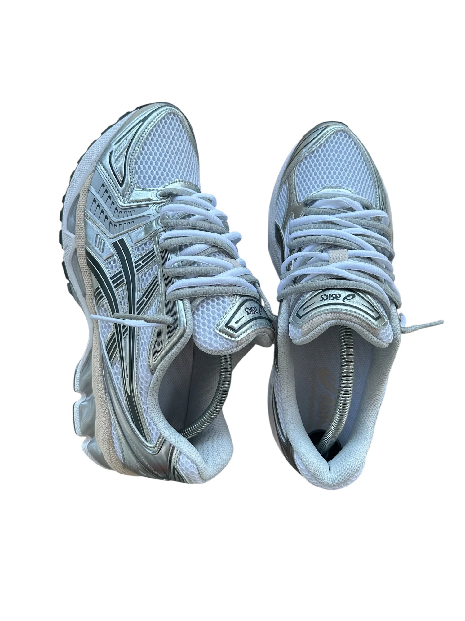 ASICS GEL KAYANO WHITE/SILVER DOUBLE LACED