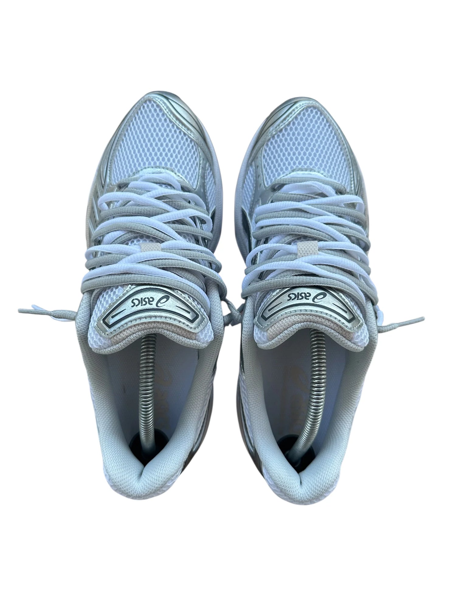 ASICS GEL KAYANO WHITE/SILVER DOUBLE LACED